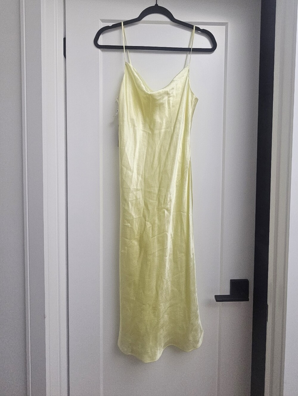 BABATON De Niro Satin Dress Chamomile Yellow XS Aritzia NWT
